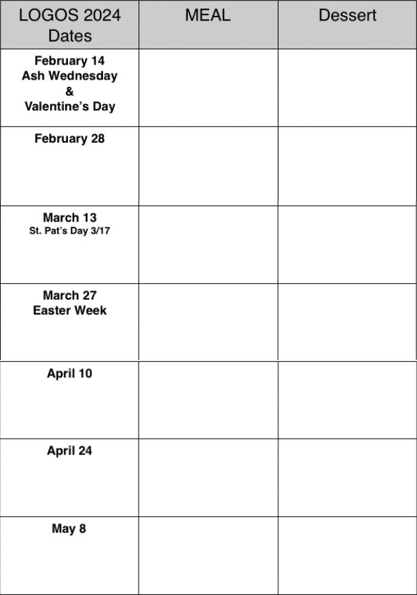 LOGOS Spring 2024 Schedule » St. Philip's United Church of Christ